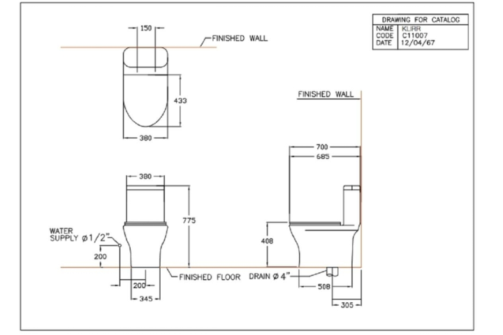 Bàn cầu 1 khối Cotto C11007 MBK nắp đóng êm