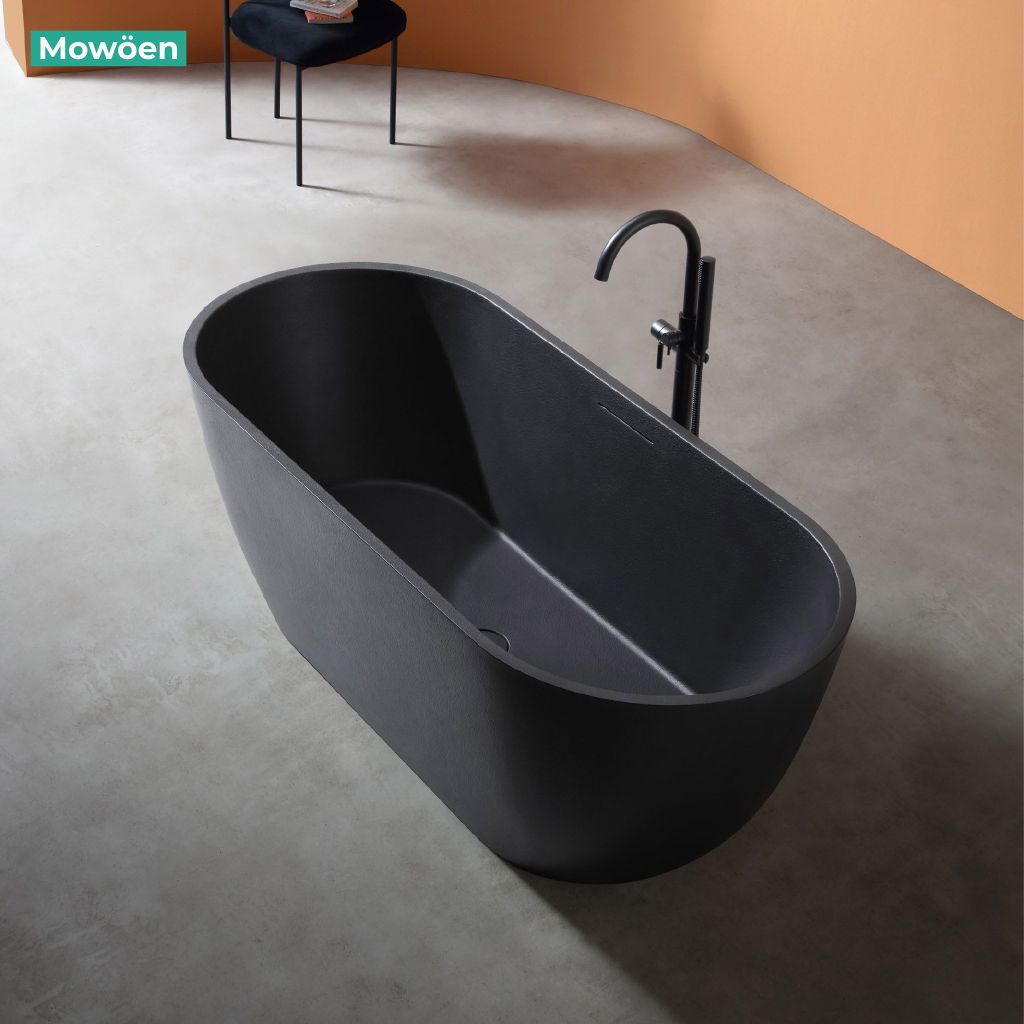 Bồn tắm đá MOWOEN MW002-Matt Black
