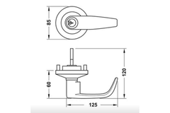 Bộ nối dài cửa thoát hiểm Hafele 911.56.019