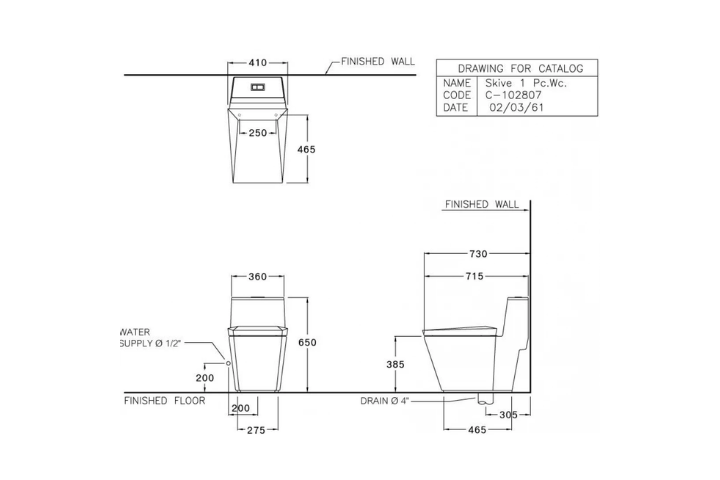 Bàn cầu 1 khối Cotto C102807 nắp đóng êm