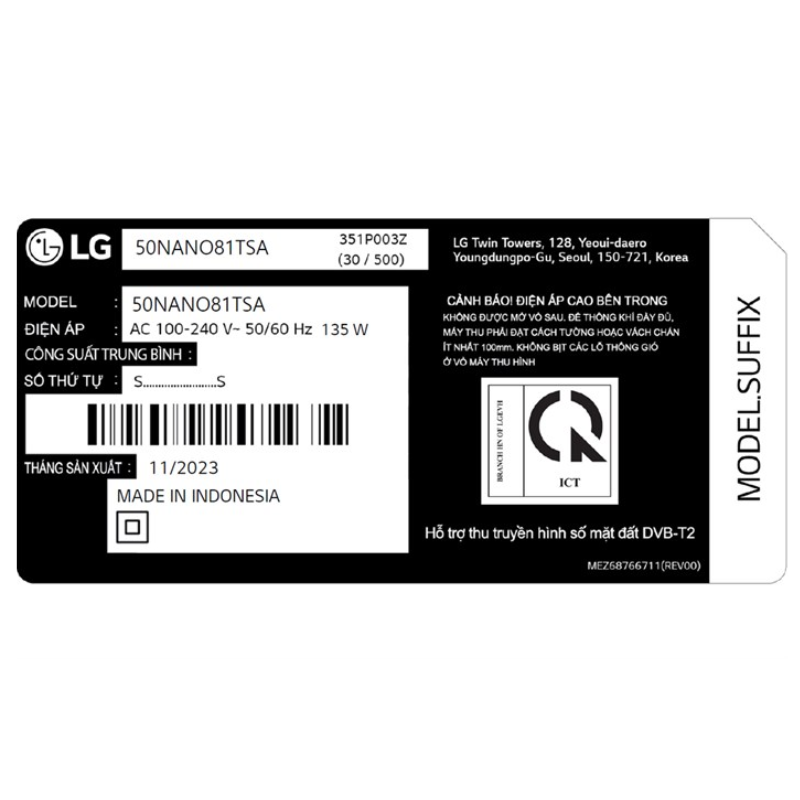 Smart Tivi LG 50NANO81TSA NanoCell 4K 50 inch