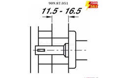 Trục xoay tay nắm Hafele 909.87.051