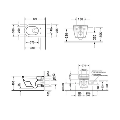 Bồn cầu treo tường Duravit 2544090000 dòng Darling New