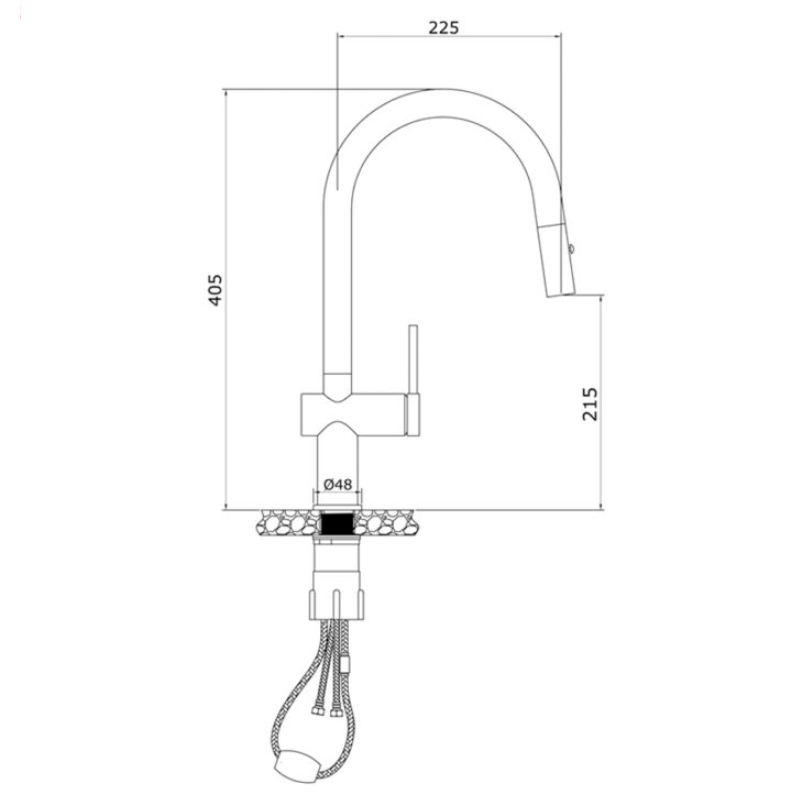 Vòi rửa chén Konox Comfor Chrome