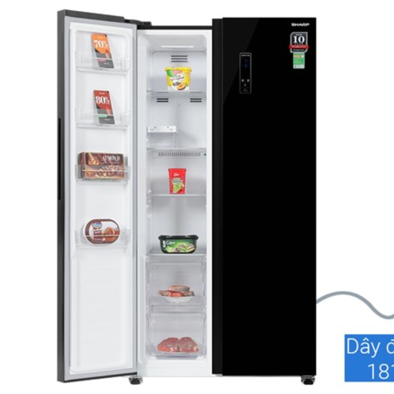 Tủ lạnh Sharp SJ-SBX440VG-BK Side By Side màu đen