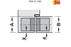 Bản lề âm 3D Hafele 924.17.425 TE 640 inox mờ