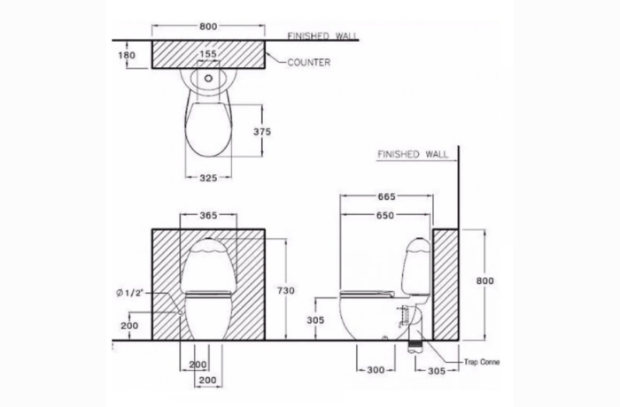 Bồn cầu Cotto C15037 LM Googai hai khối trẻ em nắp vàng