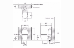 Bồn cầu Cotto C15037 LM Googai hai khối trẻ em nắp vàng