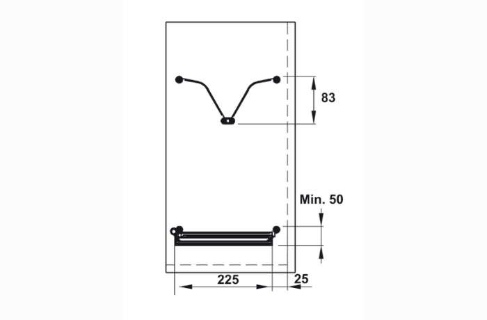 Bộ rổ chén đĩa cố định Hafele KOSMO PRESTO 544.40.031