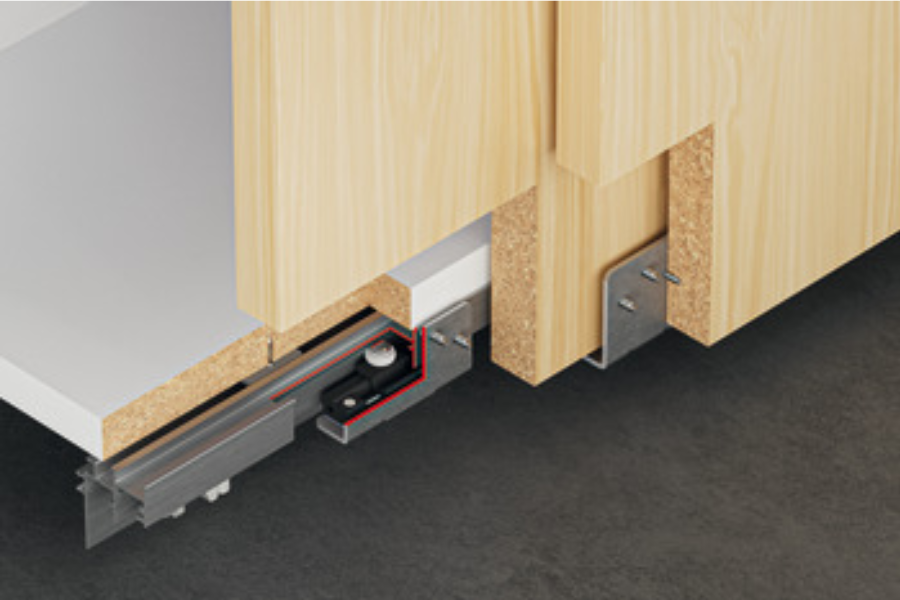 Bộ phụ kiện cửa lùa Hafele 407.41.025 Slido F-Line 44