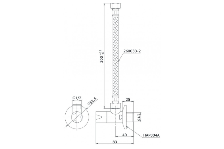 Van khóa Toto HAP004A-F kèm dây cấp