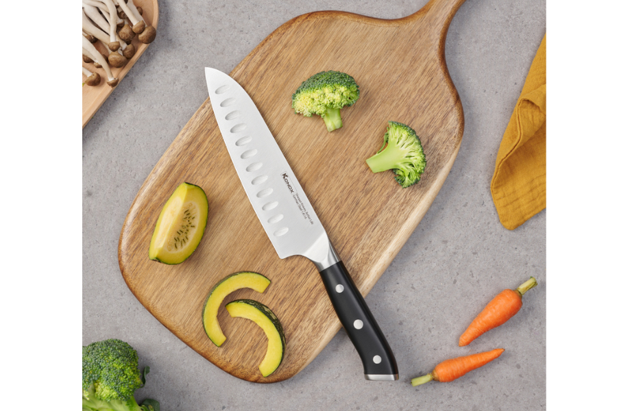 Dao đa năng konox Emmitt Series 7 Santoku thép Đức