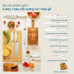 Bộ dao làm bếp Konox Gouter cao cấp 7 món | QT