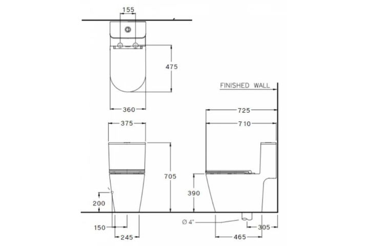 Bàn cầu 1 khối Cotto C103327 nắp đóng êm