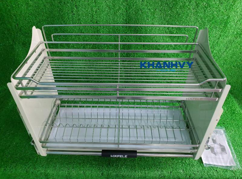 Các ngăn của giá bát đĩa nâng hạ Hafele 900mm 504.75.026 tại Khánh Vy Home được bố trí hợp lý, sử dụng tiện lợi