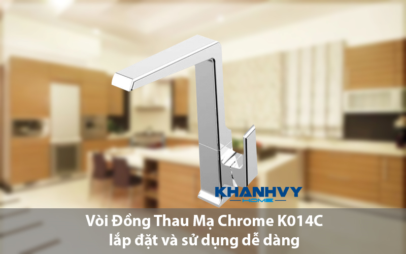 Vòi Đồng Thau Mạ Chrome K014C lắp đặt và sử dụng dễ dàng