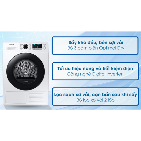 Máy sấy thông minh Samsung DV90TA240AE/SV