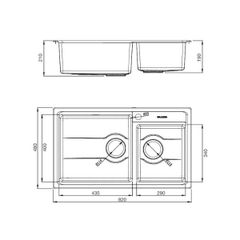 Chậu rửa chén Malloca MS 5082W