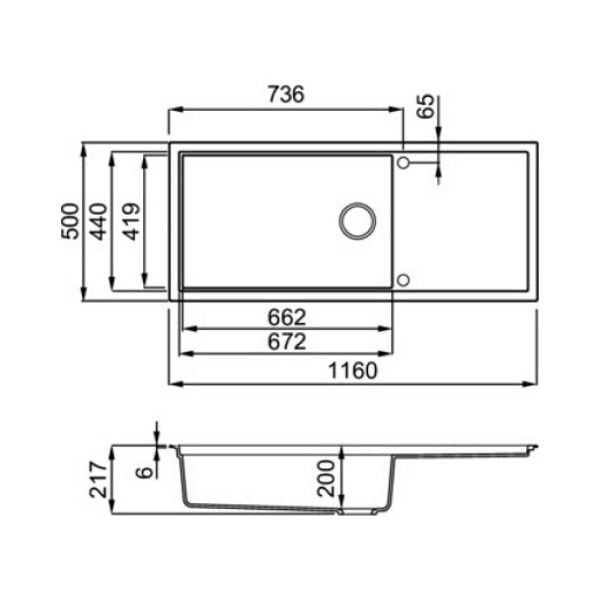 Chậu đá Malloca SENSE K82