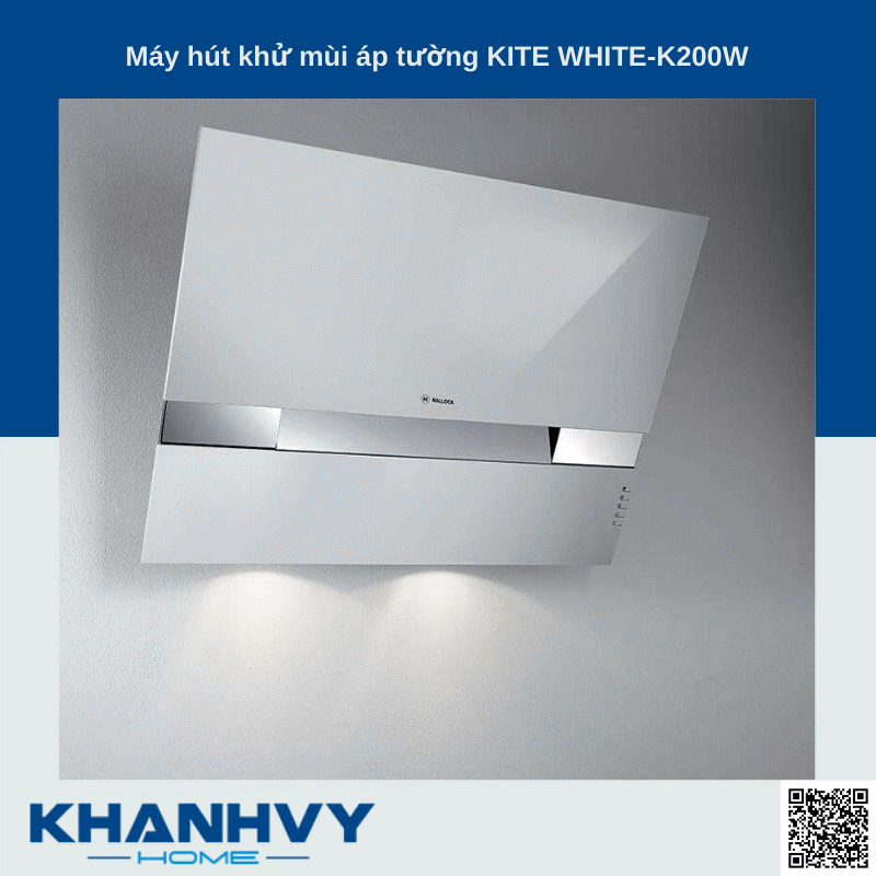 Sản phẩm máy hút khử mùi áp tường KITE WHITE-K200W