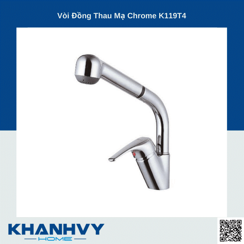 Sản phẩm vòi Đồng Thau Mạ Chrome K119T4