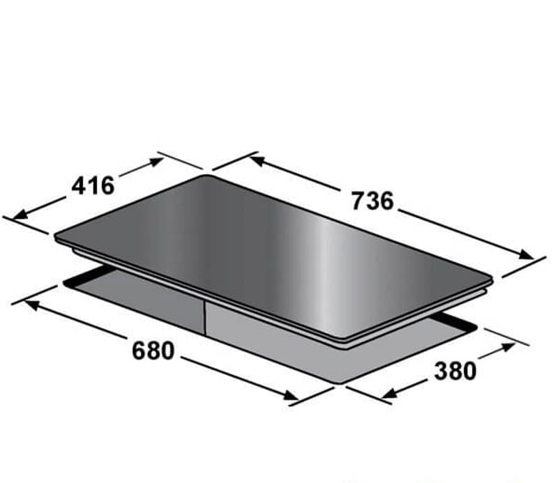Kích thước bếp từ Kaff KF-3850SL