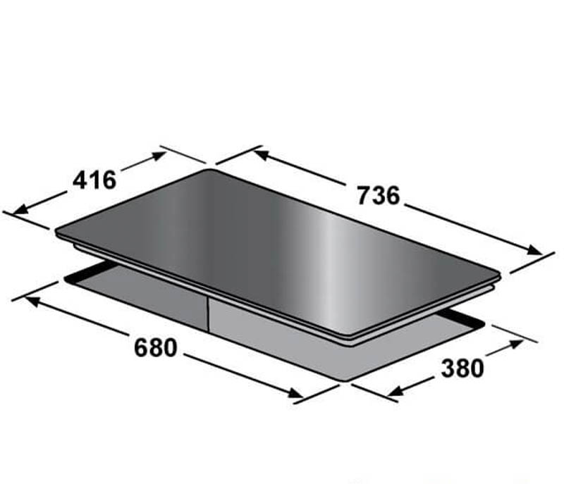 ​Kích thước bếp điện từ KAFF KF-FL109