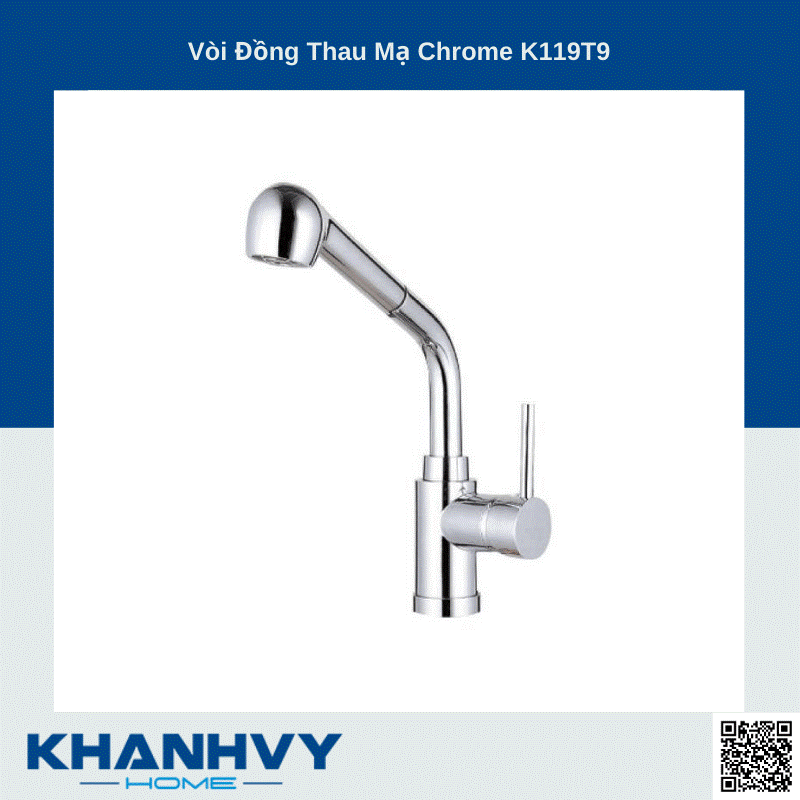 Sản phẩm vòi Đồng Thau Mạ Chrome K119T9