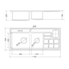 Chậu rửa chén Malloca MS 8817