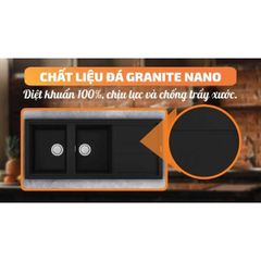 Chậu rửa chén Malloca NERO K-50040