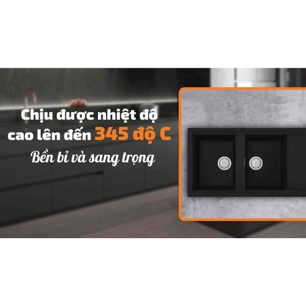 Chậu rửa chén Malloca NERO K-50040