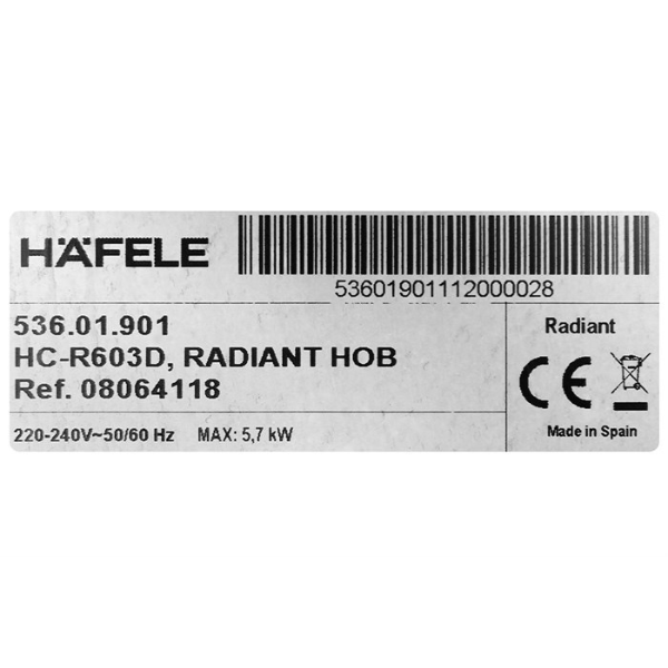 Bếp điện Hafele HC-R603D 536.01.901