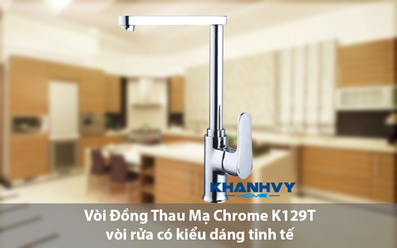 Vòi Đồng Thau Mạ Chrome K129T vòi rửa có kiểu dáng tinh tế