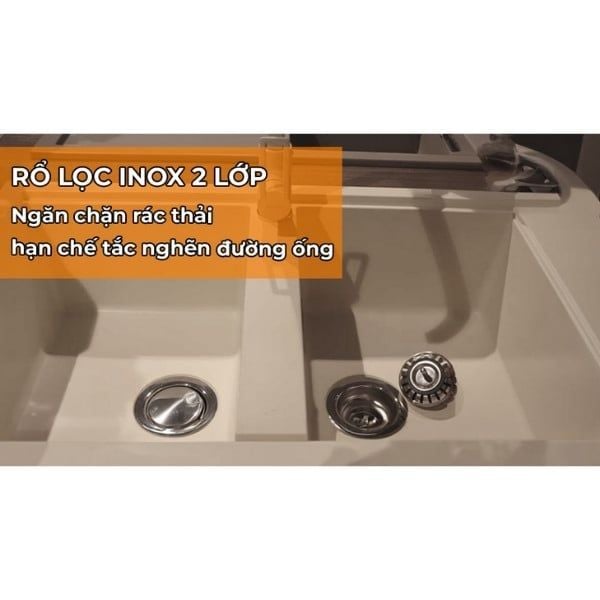 Chậu rửa chén Malloca BIANCO K-50062