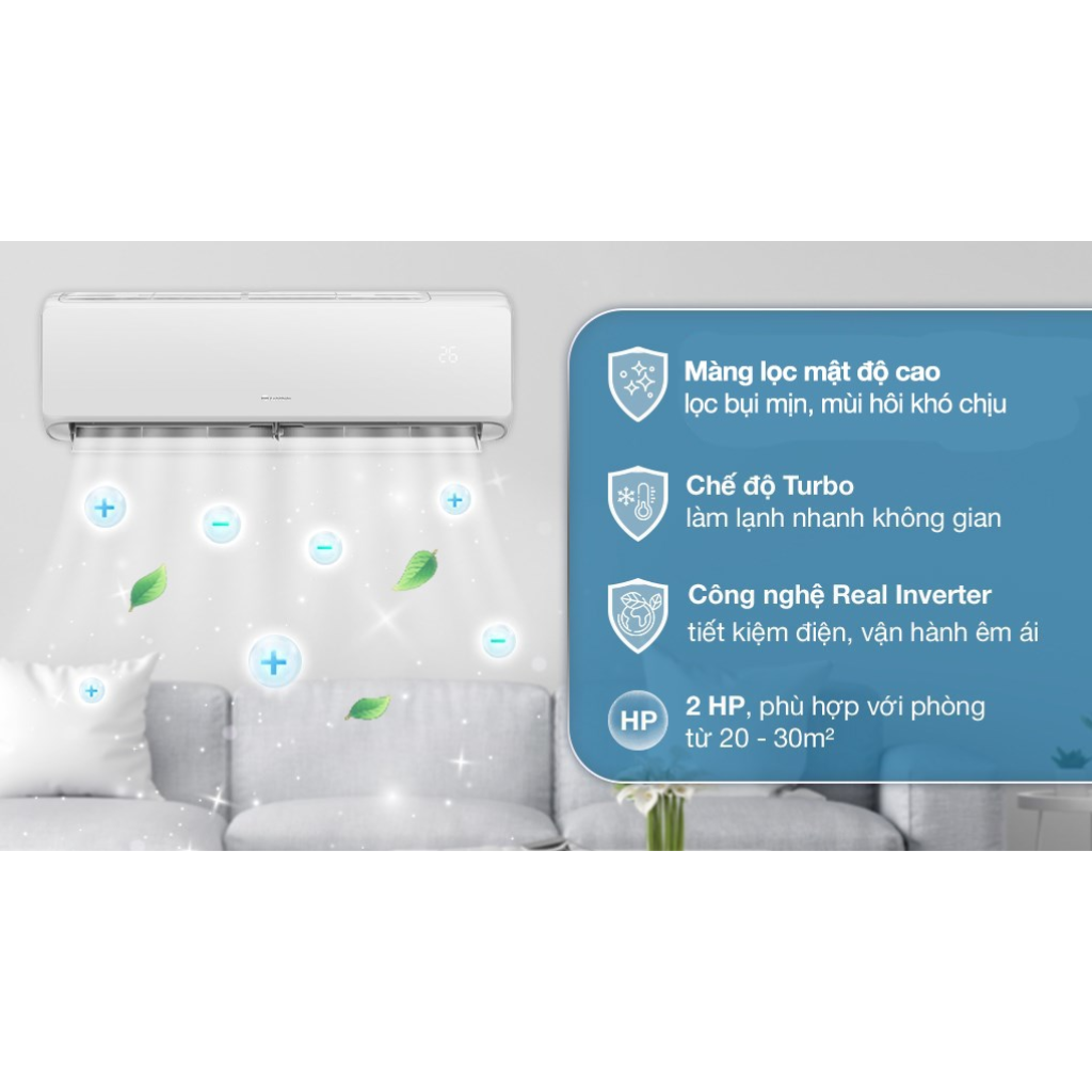 Máy lạnh Gree CHARM18CI Inverter 1 chiều 18.425 BTU 2HP