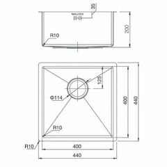 Chậu rửa chén Malloca MS 1044P
