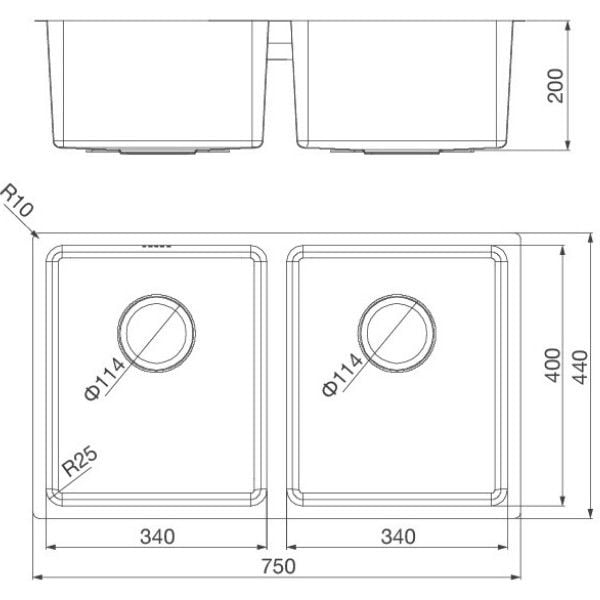 Chậu rửa chén Malloca MS 6075