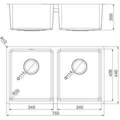 Chậu rửa chén Malloca MS 6075