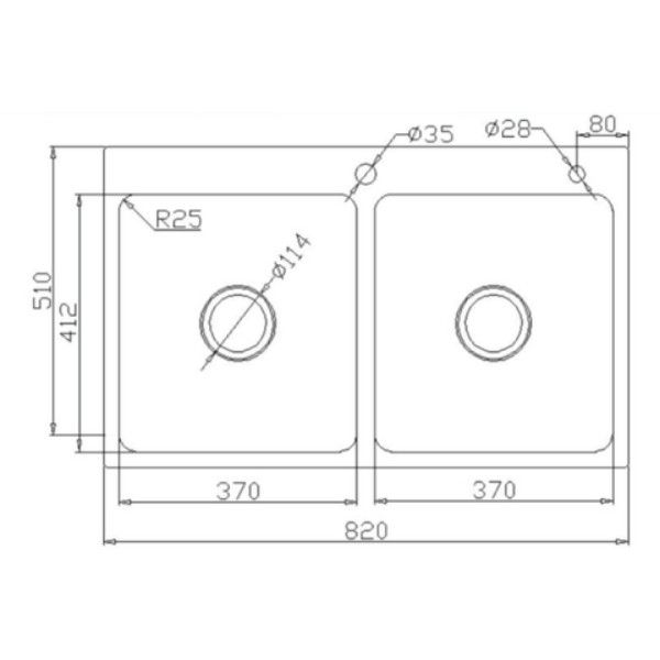 Chậu rửa bát Konox KN8251TD DEKOR