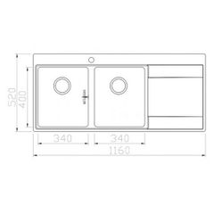 Chậu rửa bát Konox Topmount Sink Unico 11652