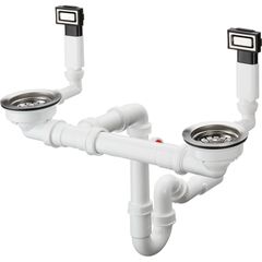 Bộ xả chậu rửa chén đôi 2 xã tràn Hansgrohe 43922009