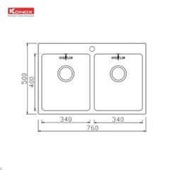 Chậu rửa bát Konox Topmount Sink Unico 7650