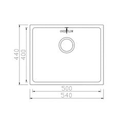 Chậu rửa bát Konox Undermount Sink Cube 5444SU