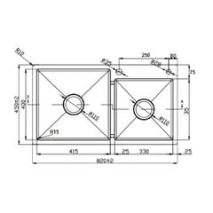 Chậu rửa bát Konox Overmount Sink KN8245DO