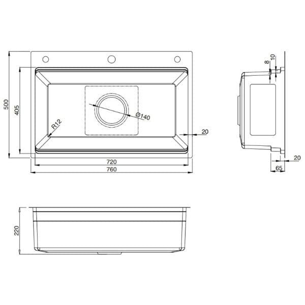 Chậu rửa bát Kluger KWF8161FS-S76
