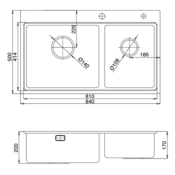 Chậu rửa bát Kluger KW8211S-S84