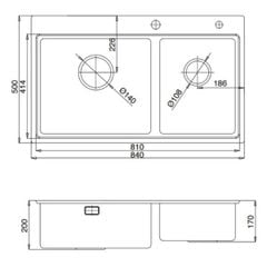 Chậu rửa bát Kluger KW8211S-S84