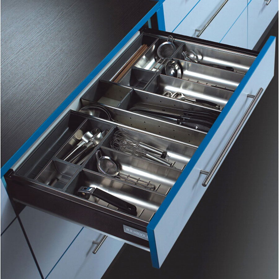 Dễ dàng phân loại và tìm kiếm dụng cụ nhà bếp với khay chia thì dĩa inox 304 E0645A tại Khánh Vy Home