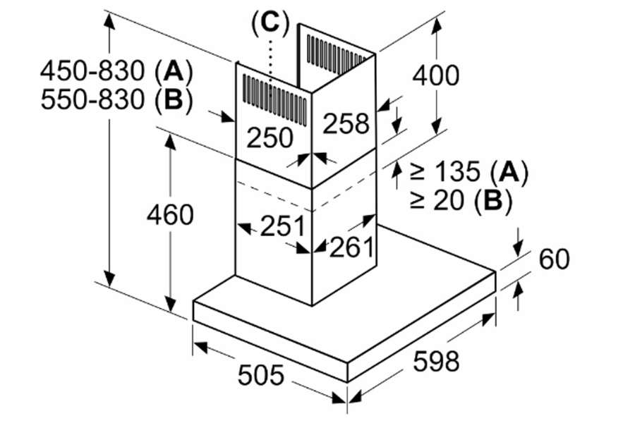 Máy hút mùi Bosch DWB67BK61T Series 4
