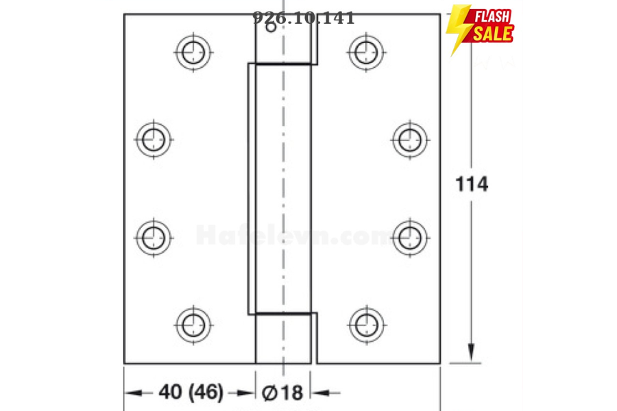 Bản lề bật Hafele 926.10.141 chrome mờ